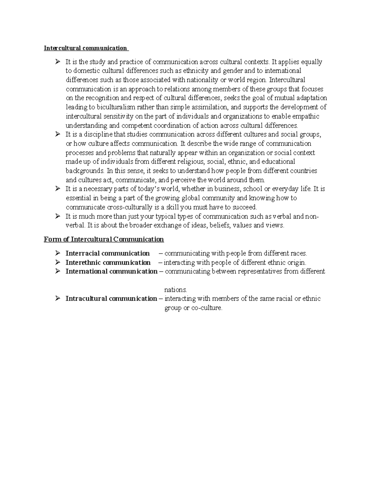 Chapter 3 1 - Acitvity - Intercultural communication It is the study ...