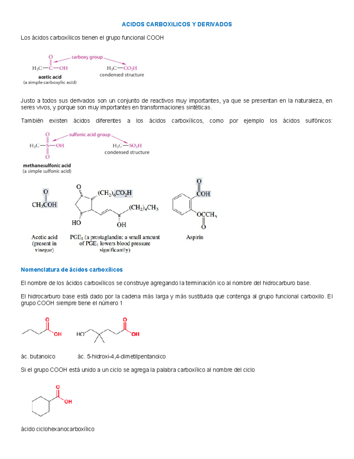 3. Acidos Carboxilicos Y Derivados - ACIDOS CARBOXILICOS Y DERIVADOS ...