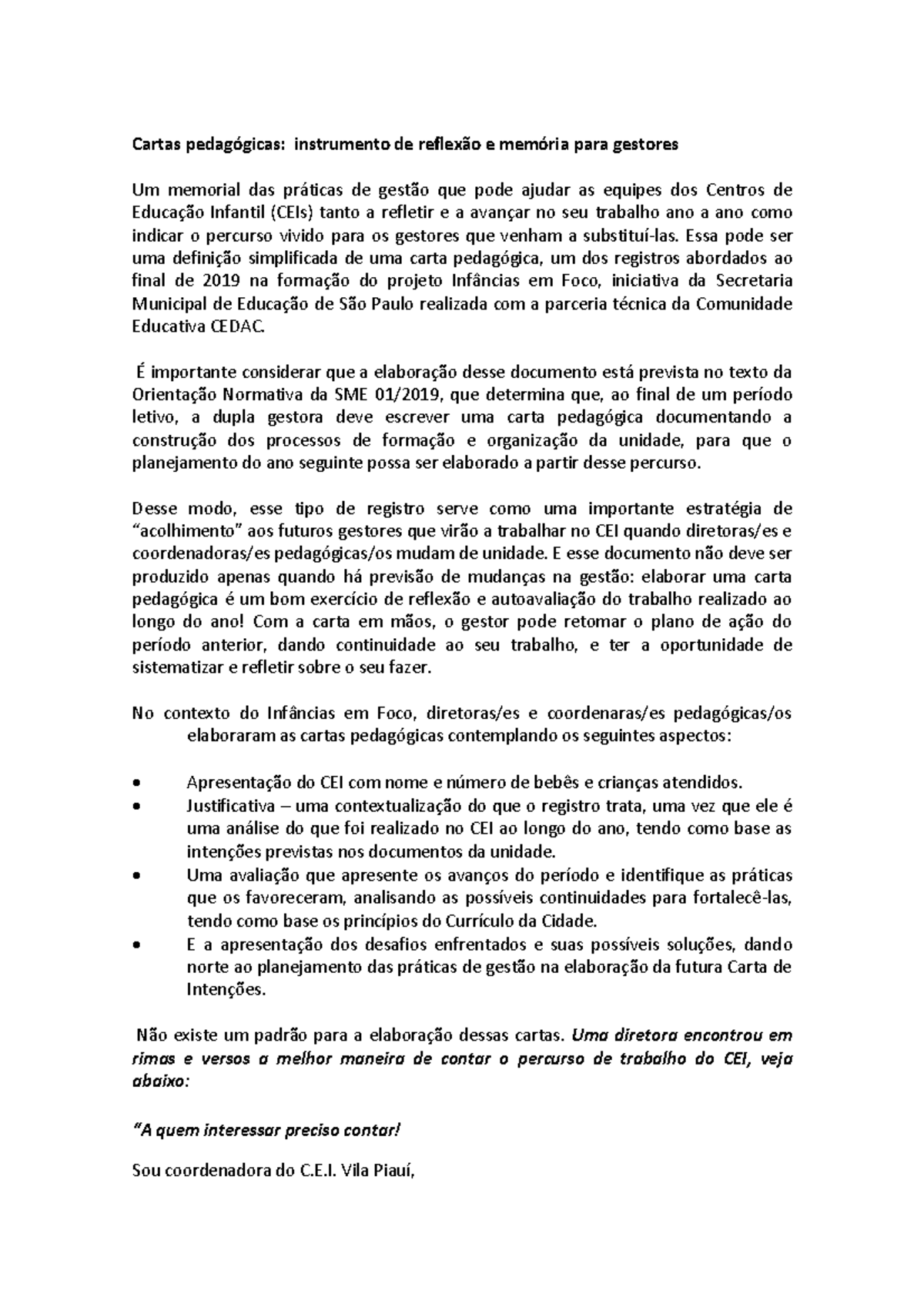 Introduzir 76 Imagem Modelo Carta De Intenção Educação Infantil Vn 9533