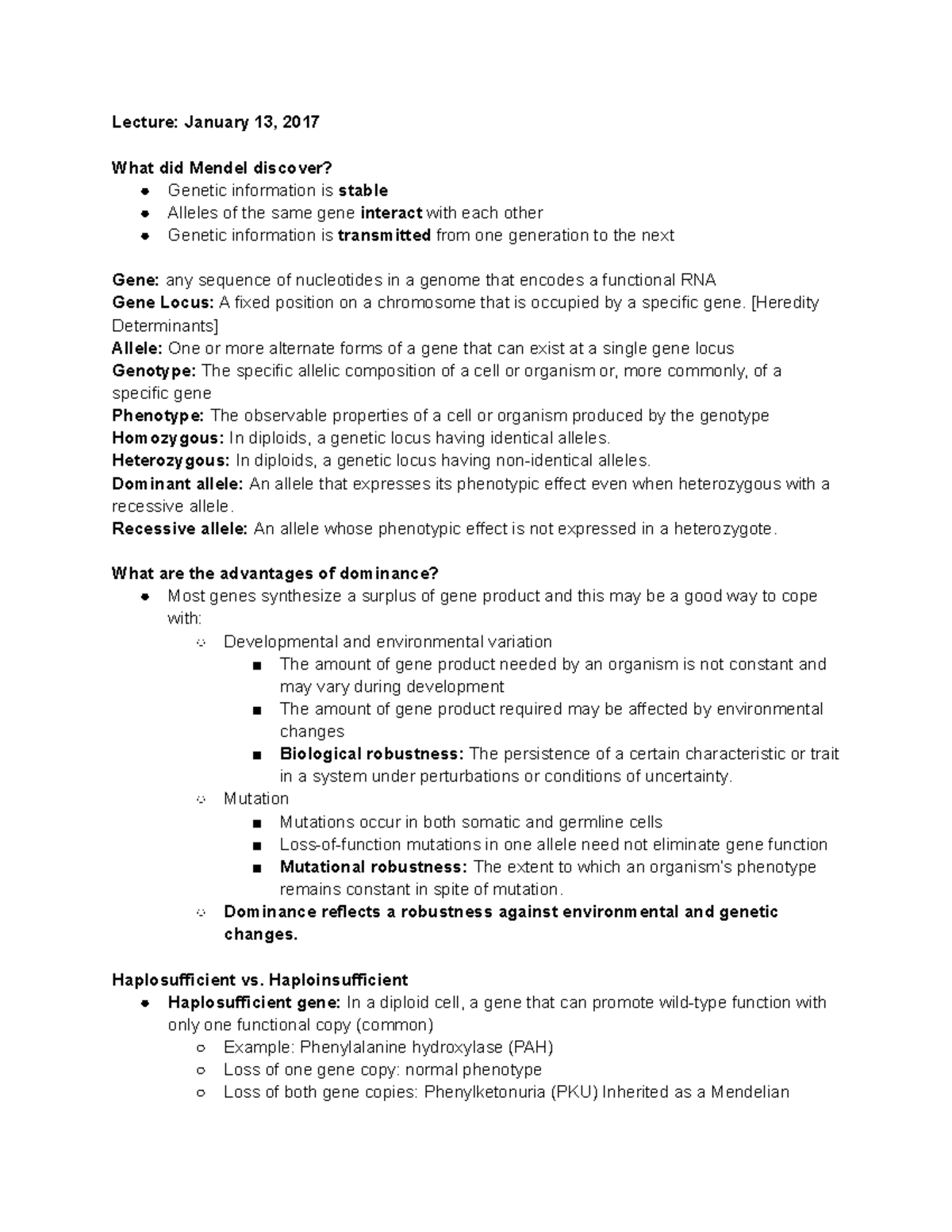 BIOL 221 Midterm 1 Study Guide - Lecture: January 13, 2017 What did ...