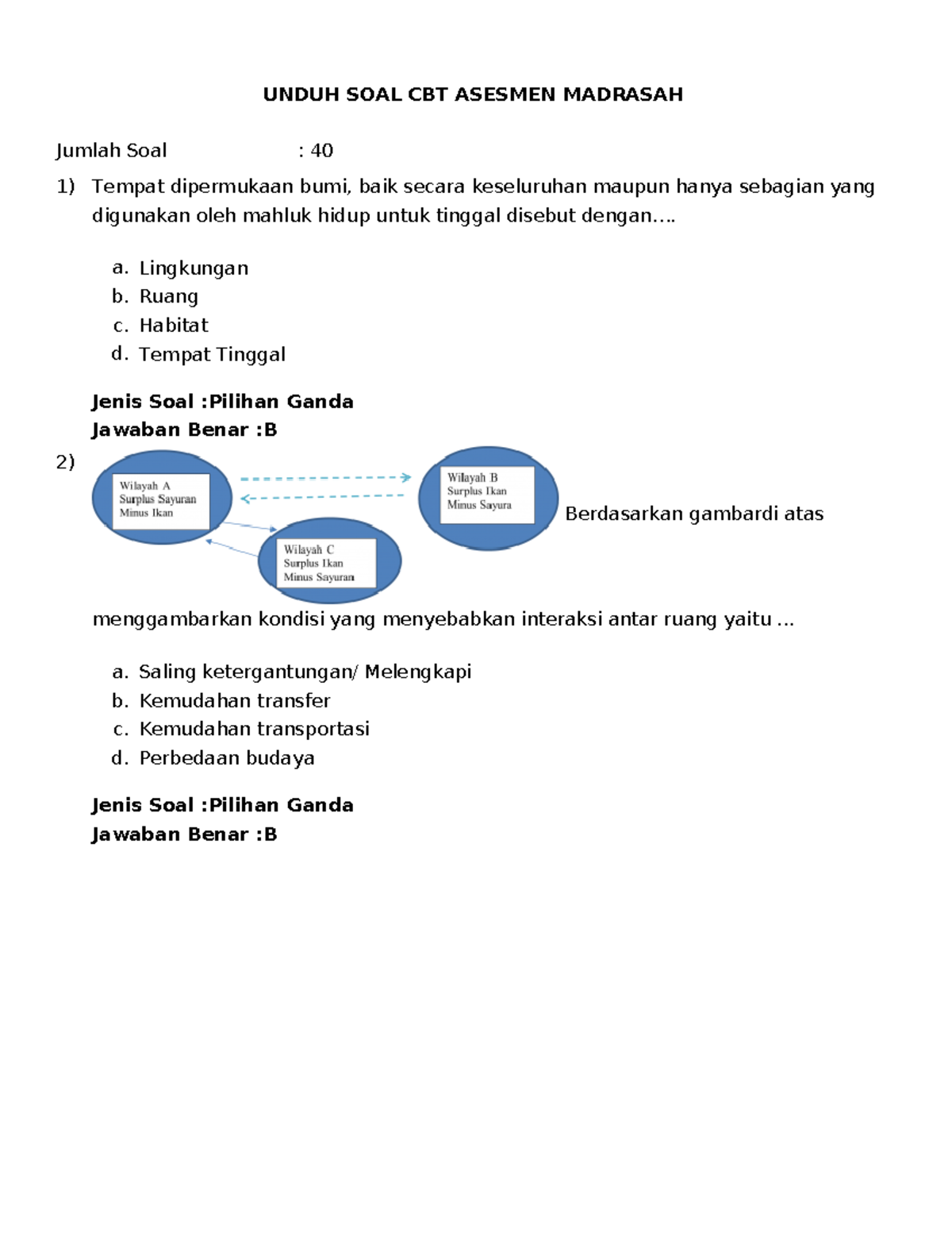 Lembar Soal CBT Asesmen Madrasah - UNDUH SOAL CBT ASESMEN MADRASAH ...