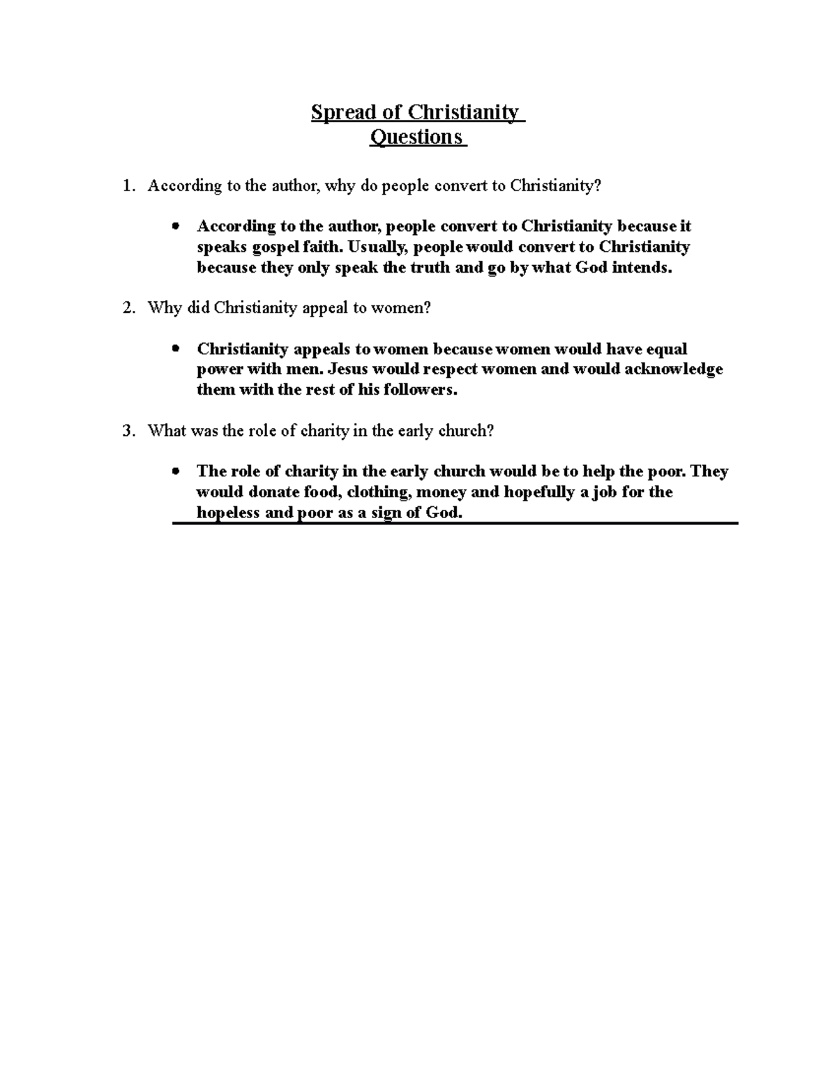 Spread of Christianity - Spread of Christianity Questions According to ...