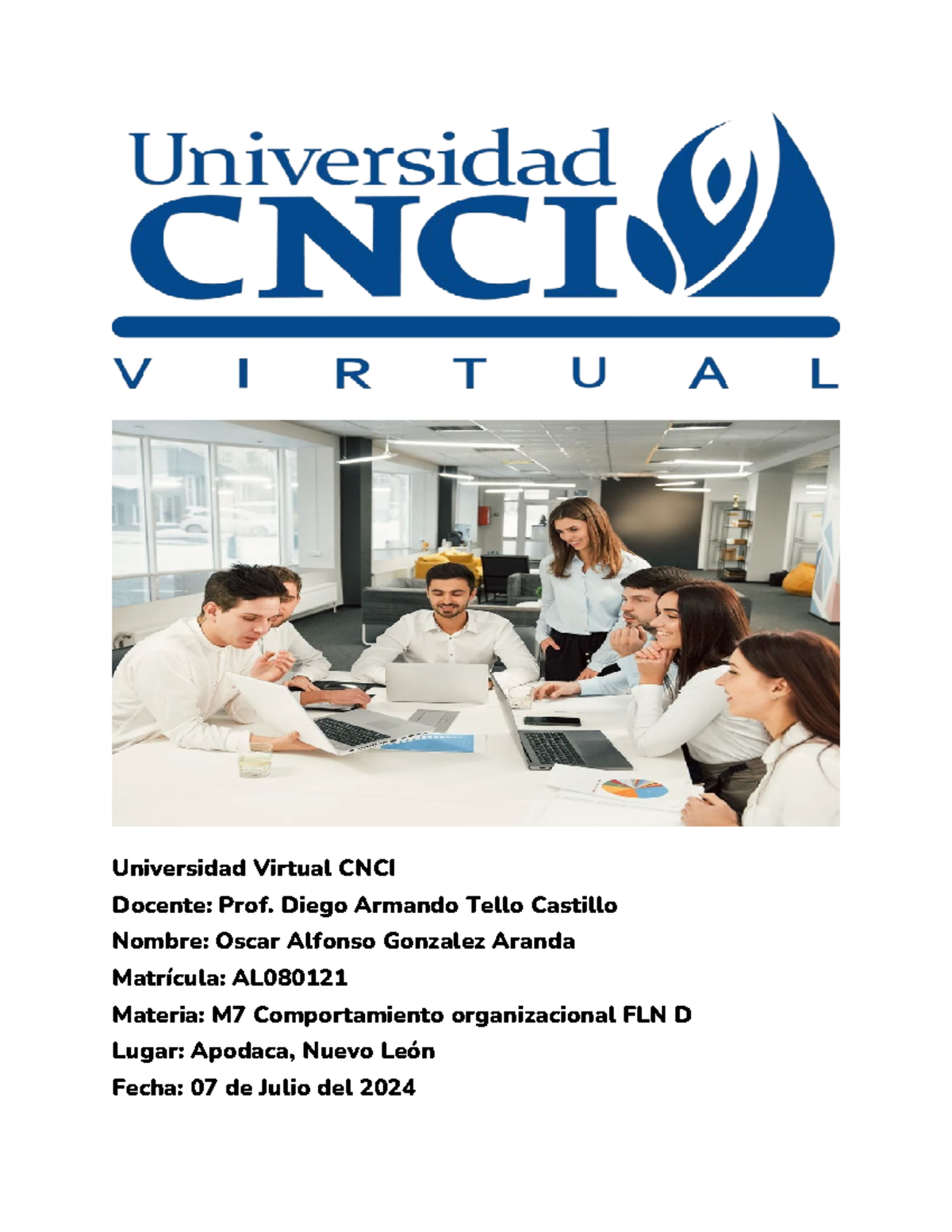 Actividad M Comportamiento Organizacional Fln D Universidad