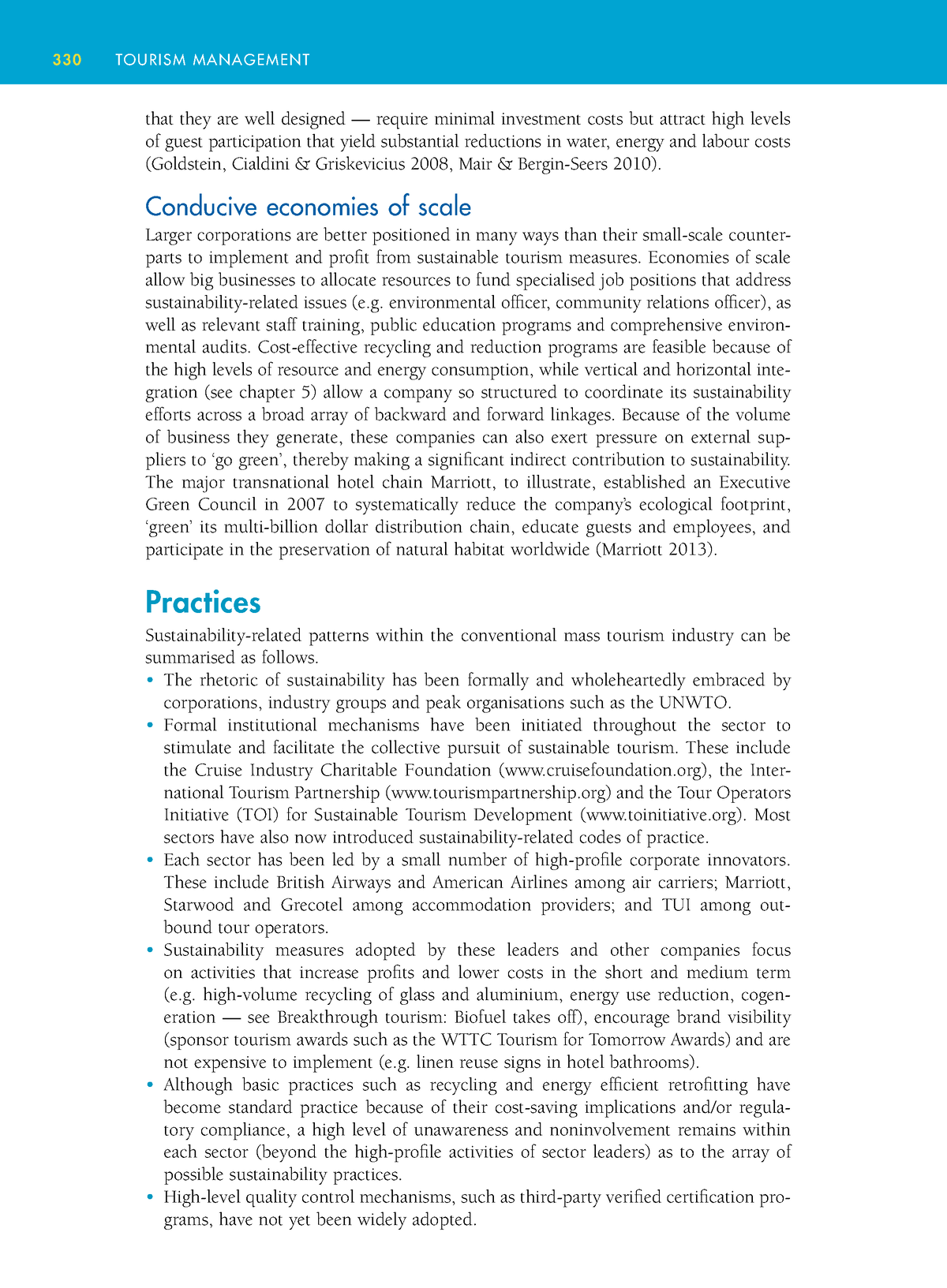 tourism management requirements at nmu