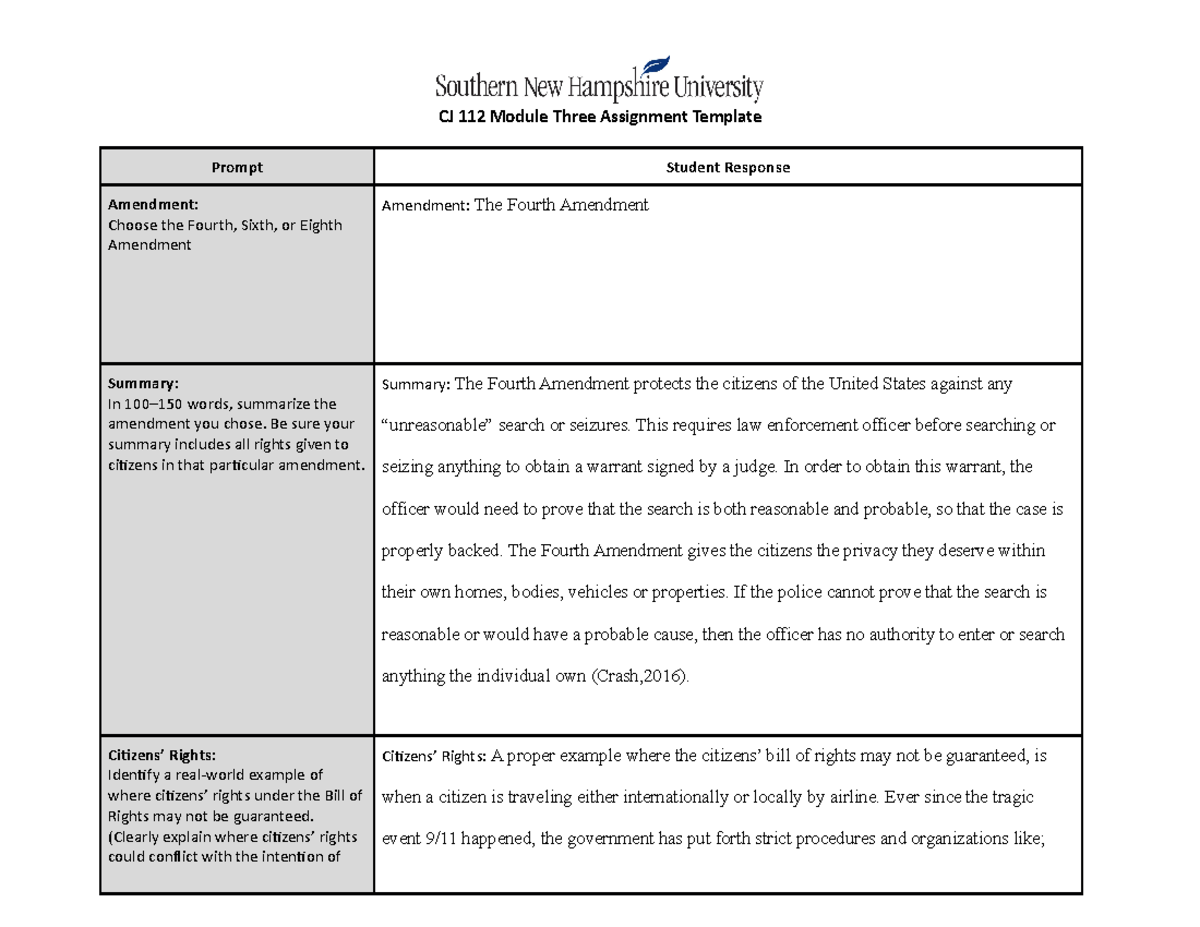 CJ 112 Module Three Assignment Template - CJ 112 Module Three ...