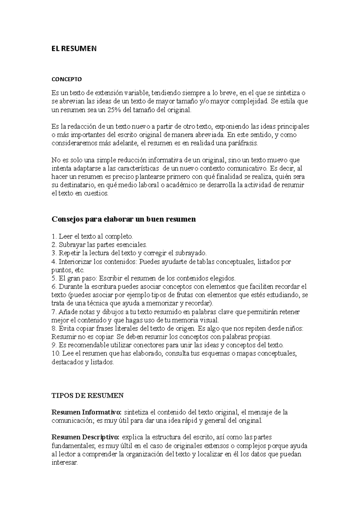 El resumen EL RESUMEN CONCEPTO - Thumb 1200 1698 