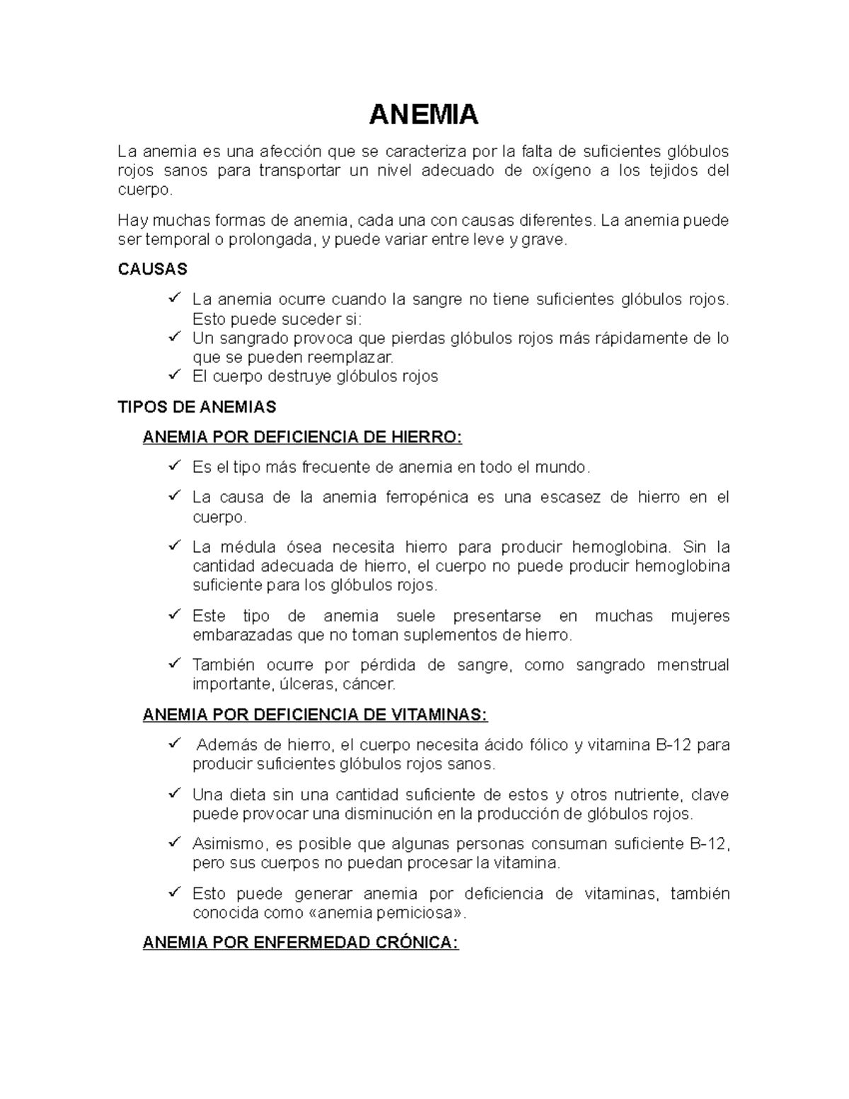 Unidad 8 Subtema 1 Anemia Metodologia De La Enseñanza