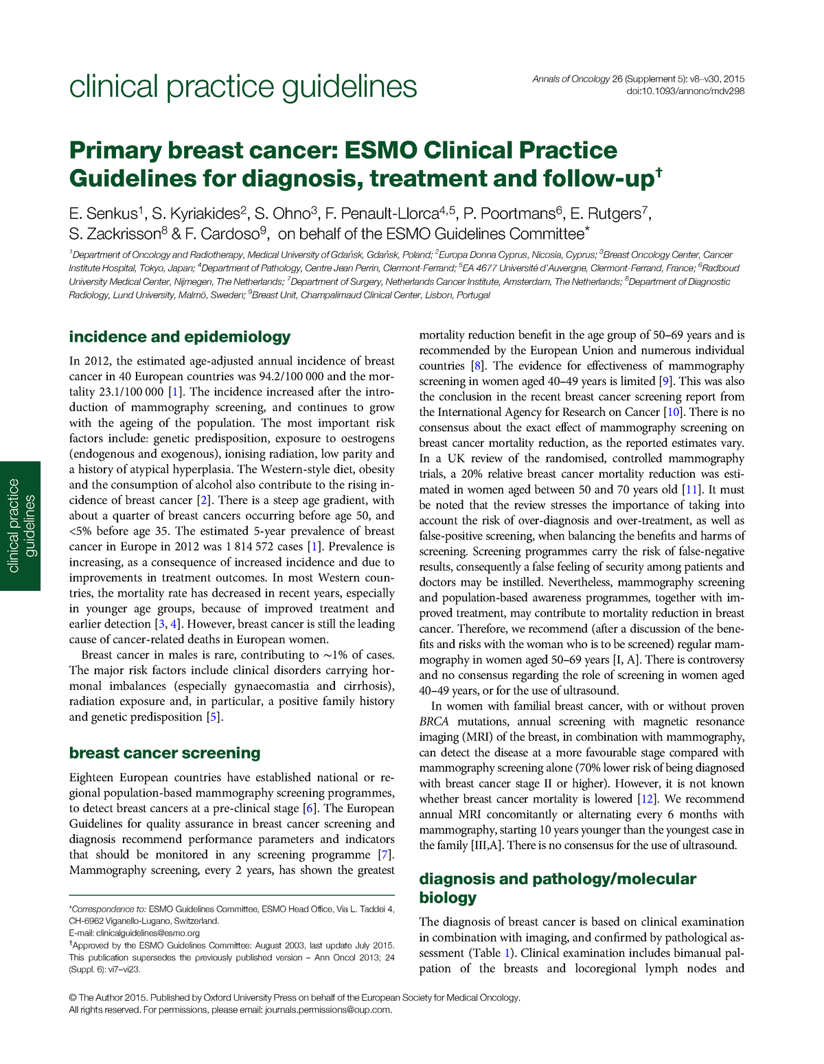 PIIS0923753419471810 - Primary Breast Cancer: ESMO Clinical Practice ...