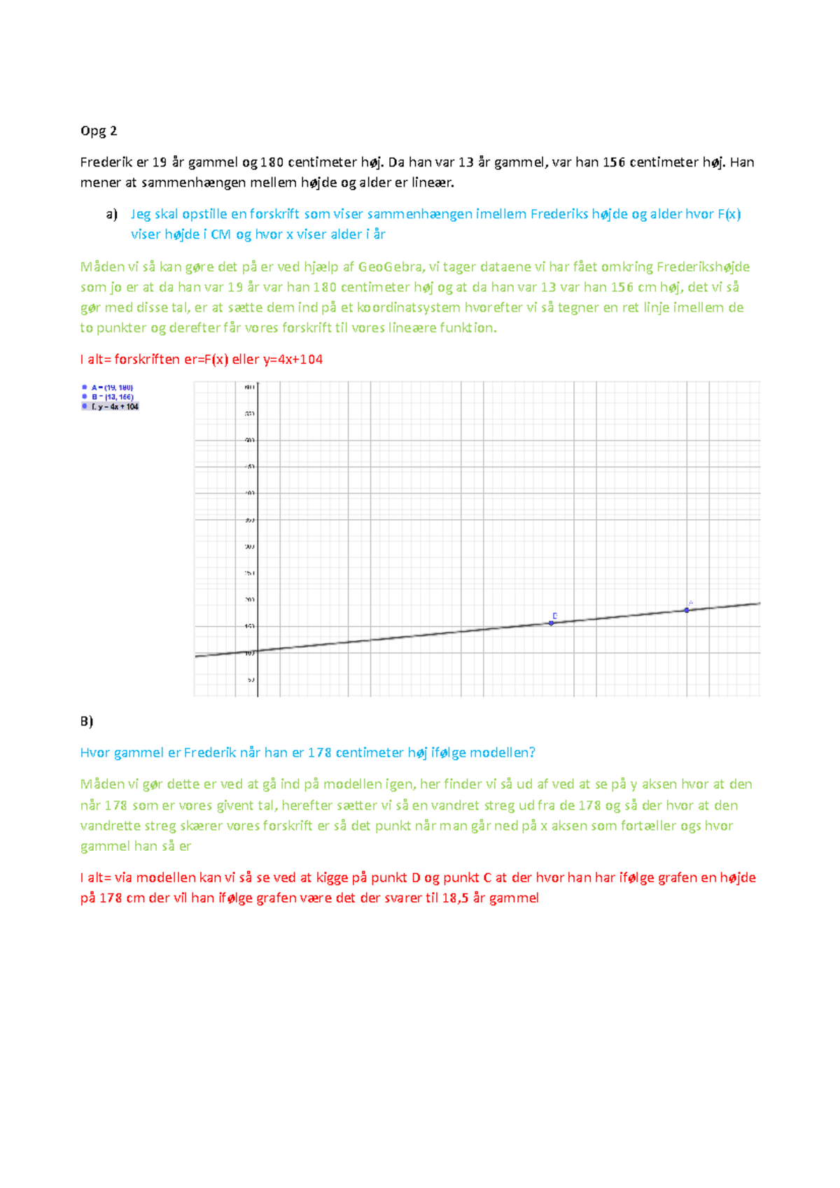 Matematik Opgave Emneopgave 2 Skriv Tekst Og Farve - Opg 2 Frederik Er ...