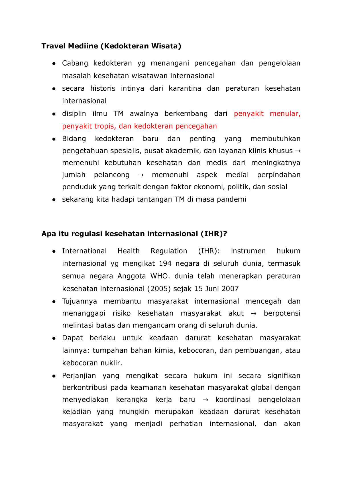 General Perspective of Travel Medicine - Travel Mediine (Kedokteran