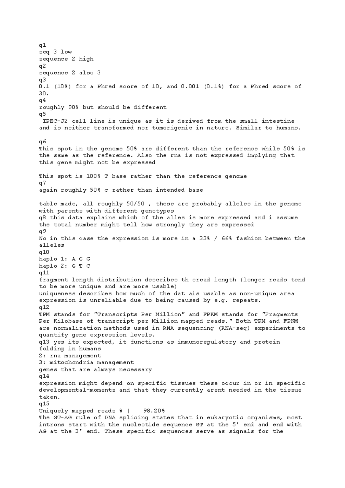 Module 4 - q seq 3 low sequence 2 high q sequence 2 also 3 q 0 (10% ...