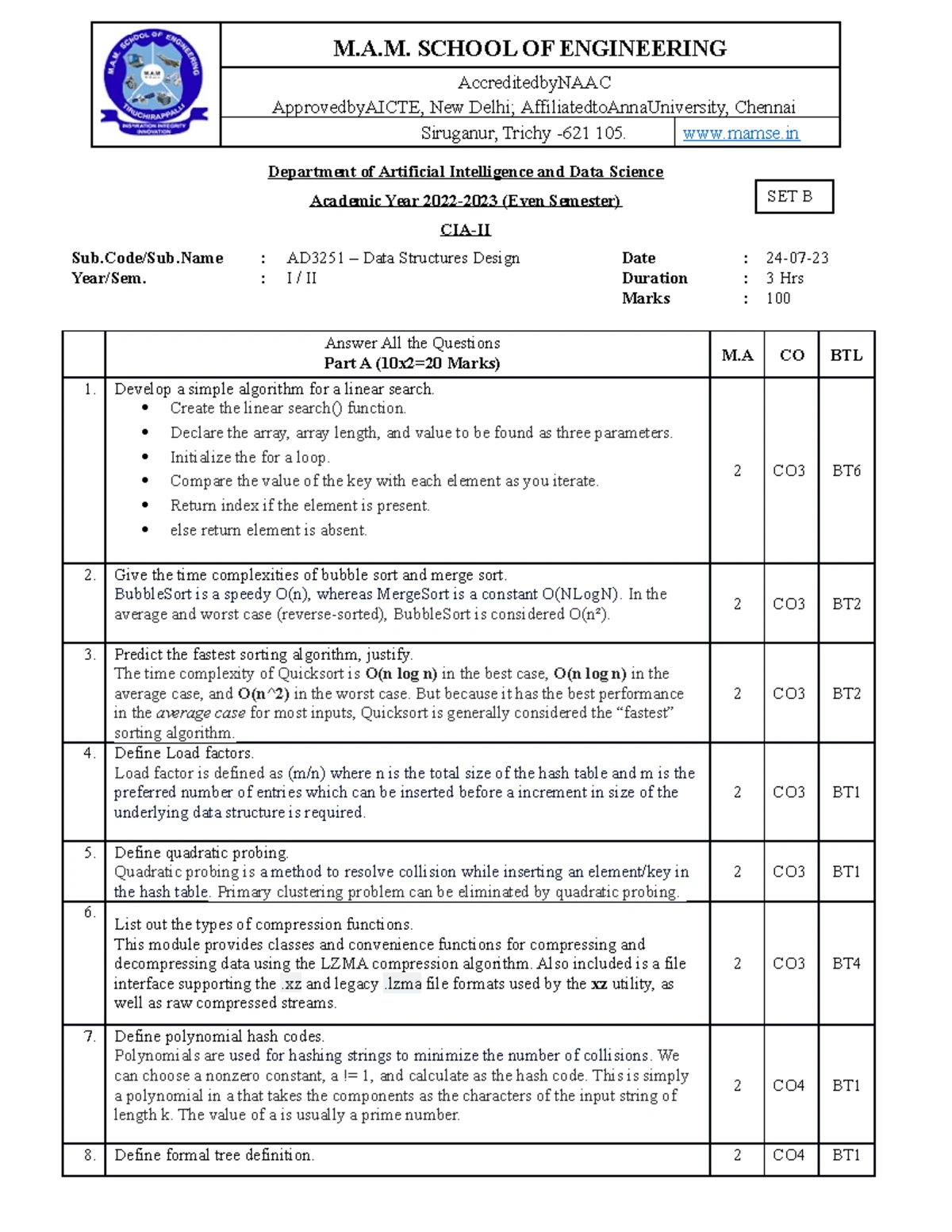 CS3381- OOPS LAB Manual Final - O B J E C T O R I E N T E D P R O G R A ...