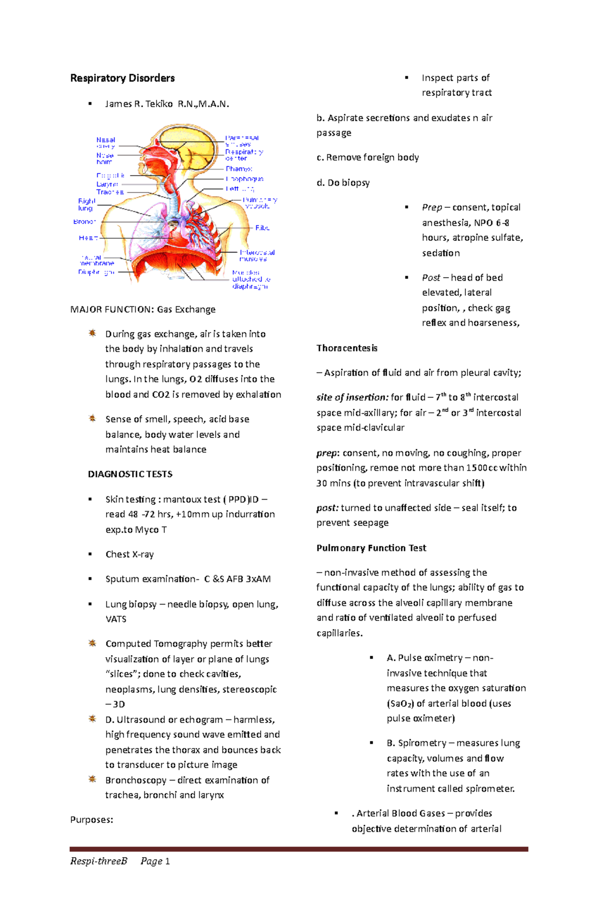 Respiratory-disorders Physiology - Respiratory Disorders James R 