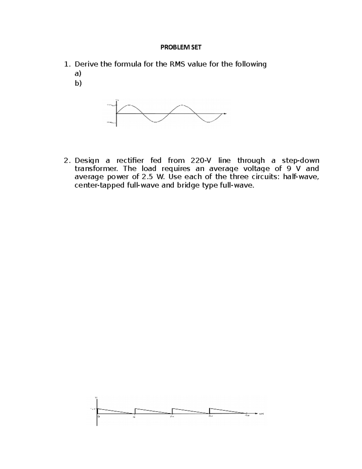 Kevin Eduard Villanueva - Midterm Problem SET - PROBLEM SET 1. Derive ...