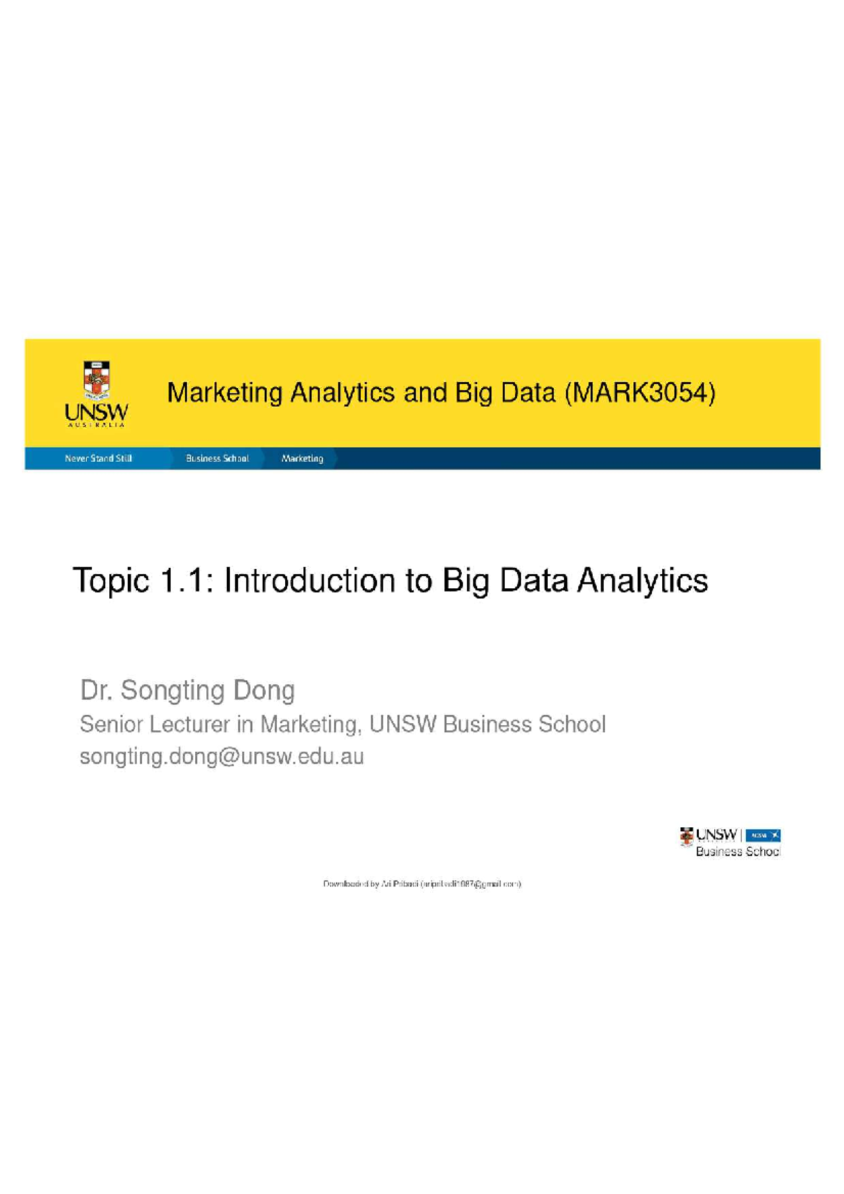 introduction to data analytics for business final course assignment