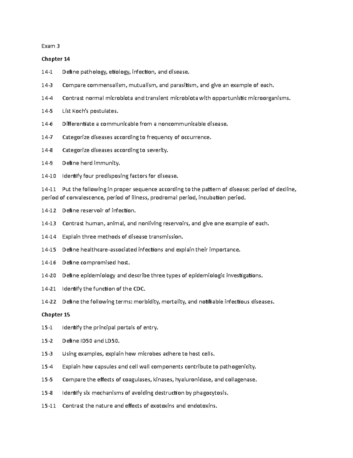 Exam 3 Objectives - I got full credit - Exam 3 Chapter 14 14-1 Define ...