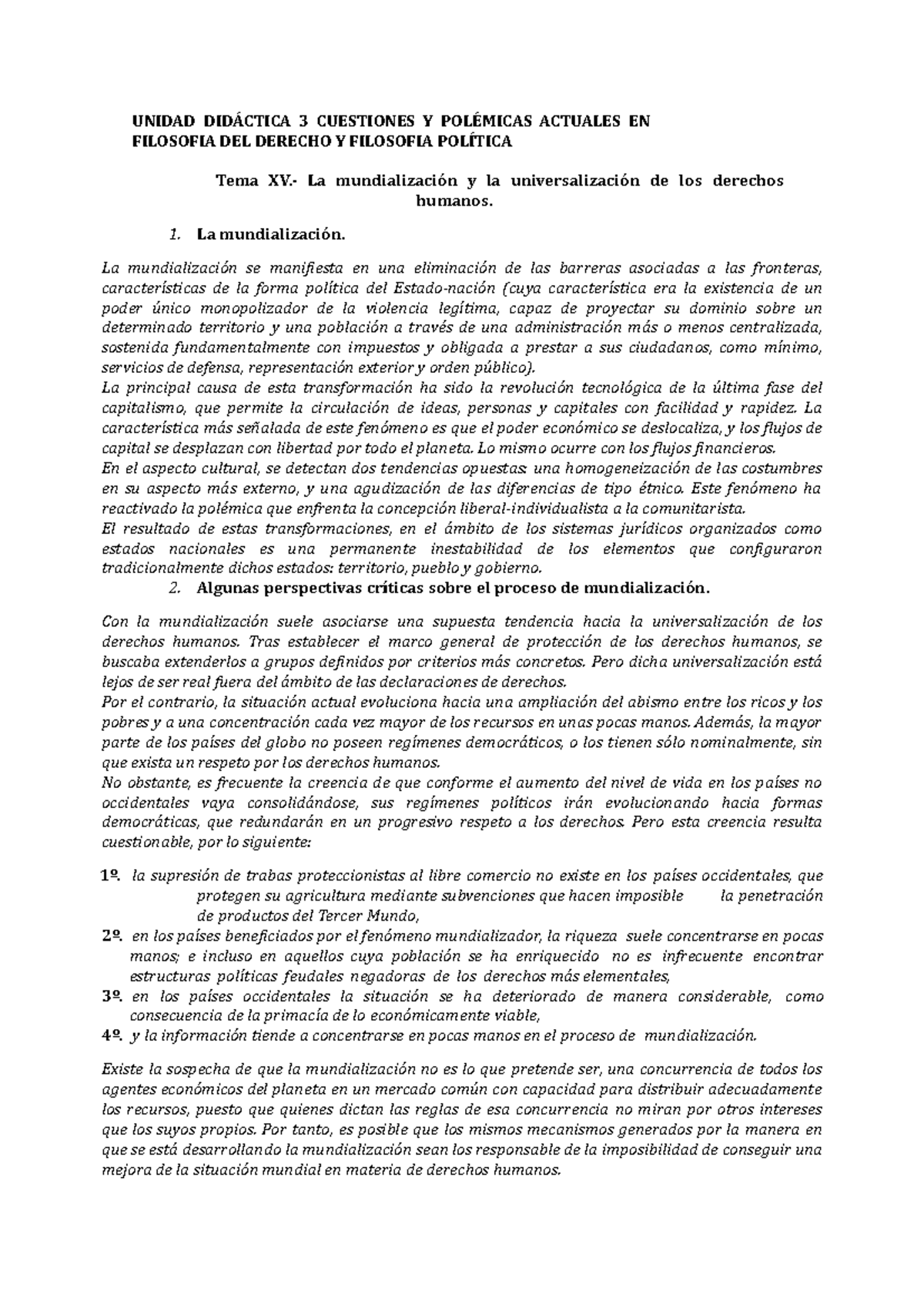 Filosof a Unidad Didactica III UNIDAD DID CTICA 3 CUESTIONES Y