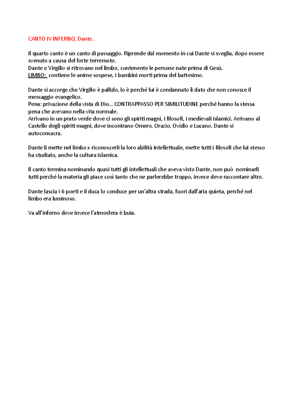 Canto IV Inferno divina commedia di dante alighieri CANTO IV INFERNO