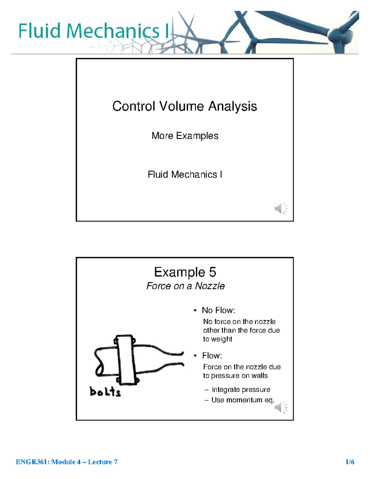 Coursedocument 4.7 lecture about convection mass 1 Control Volume