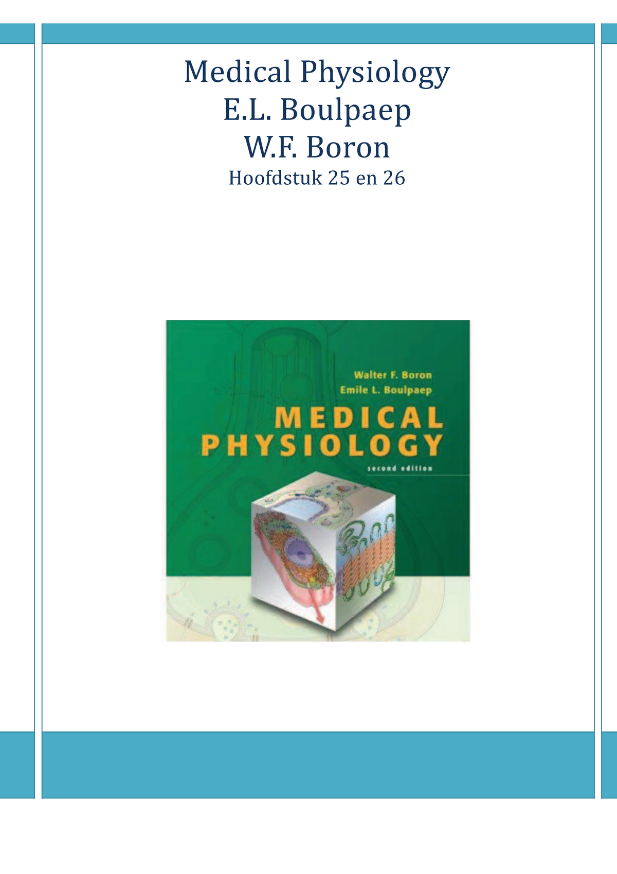 boron and boulpaep medical physiology practice questions