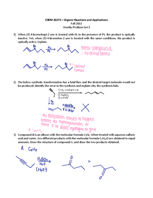 Orgo II Final Exam Review Sheet - CHEM 20283 - Studocu