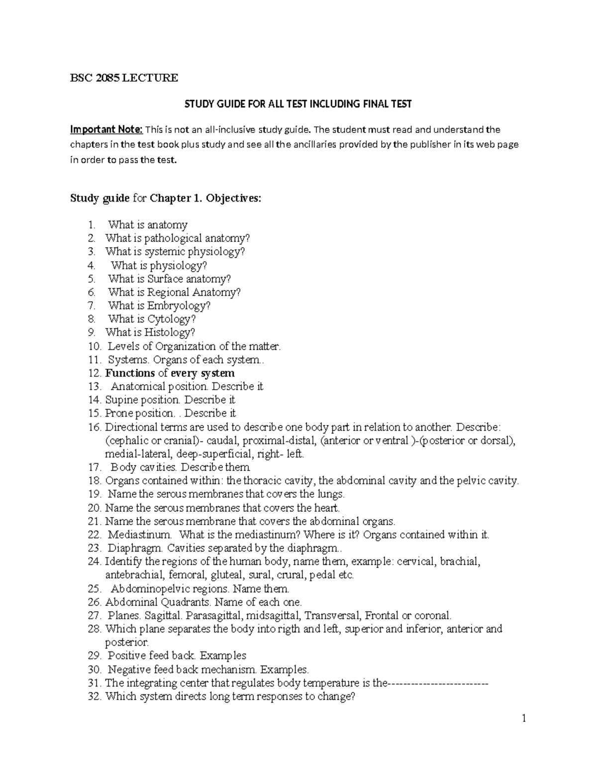 BSC 2085 Detailed Study guide for all tests and final (7)-0cf27b20-e7c0 ...