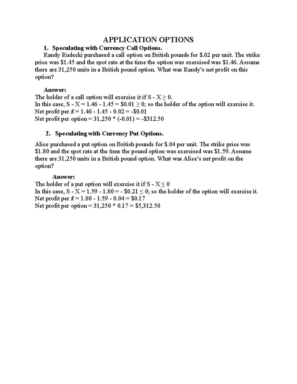 Vũ Nguyễn Thùy Linh B18H0041 APPLICATION OPTIONS 1. Speculating with