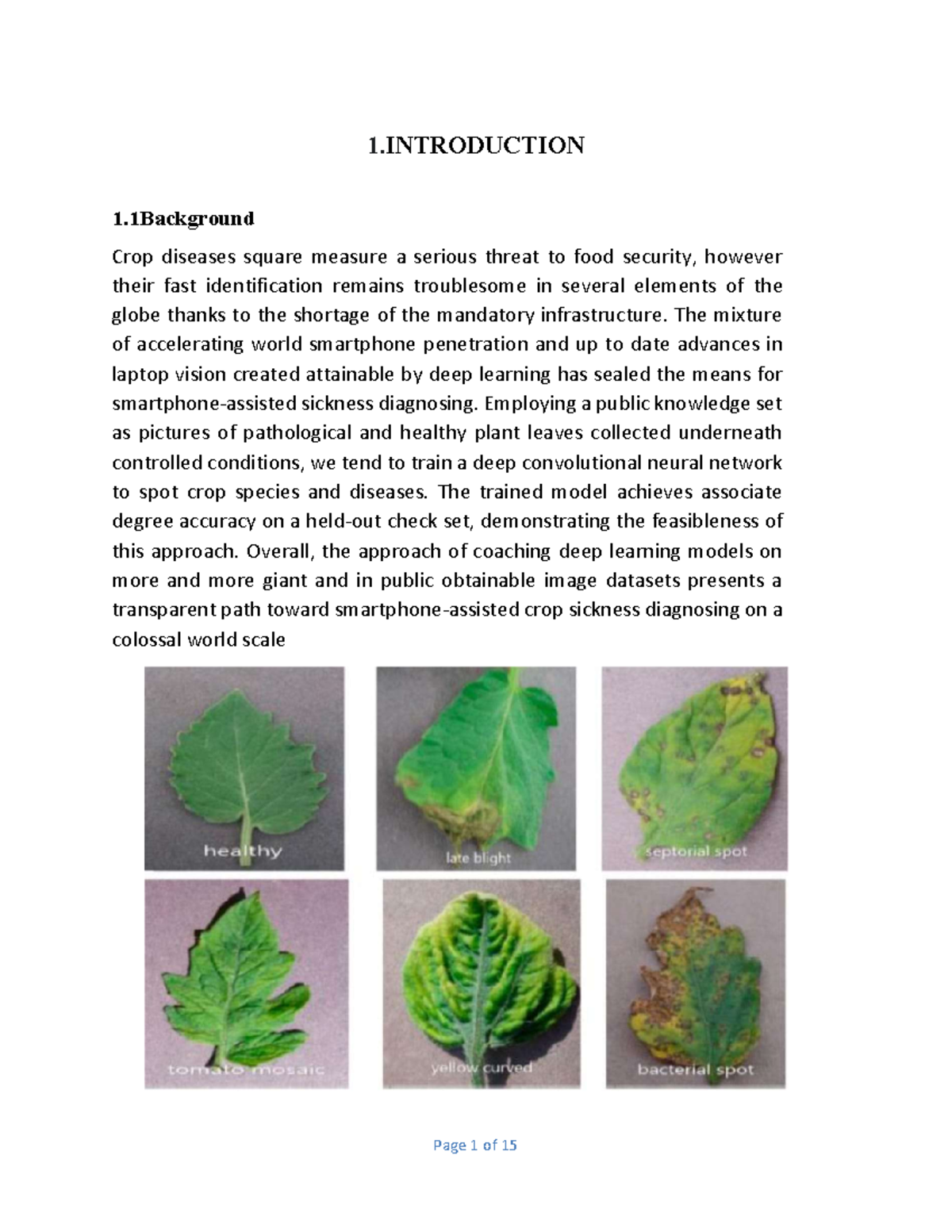 Crop Disease Detector - 1 1 Background Crop Diseases Square Measure A ...