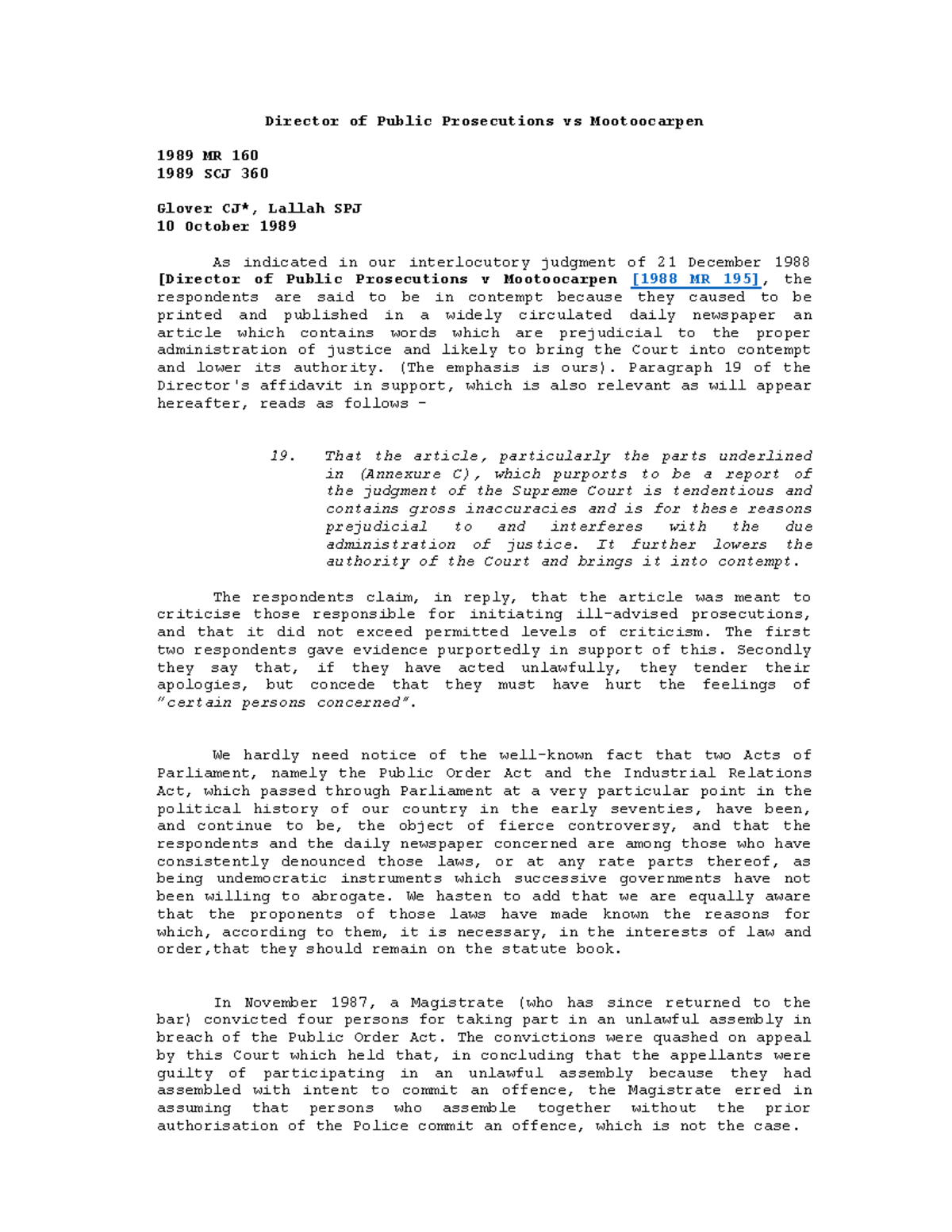 Directorpublicprosecutionsvmootoocarpen1989mr1602016