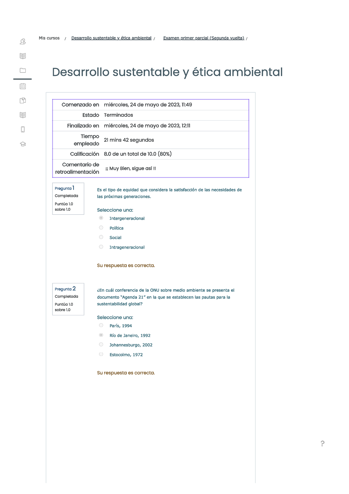 Examen Primer Parcial Desarrollo Sustentable Y Etica Ambiental ...