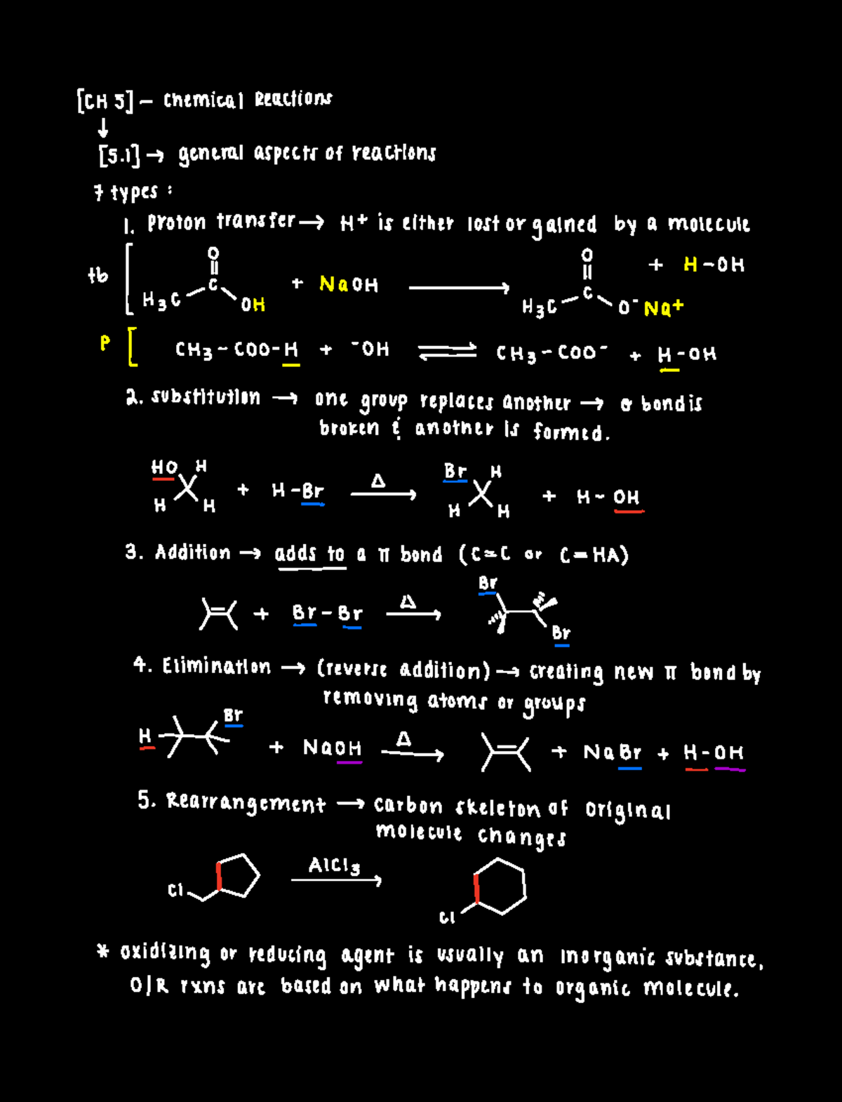 Sorrell Organic Chemistry Textbook - Chapter 5 Notes (ROTH) - CHS ...