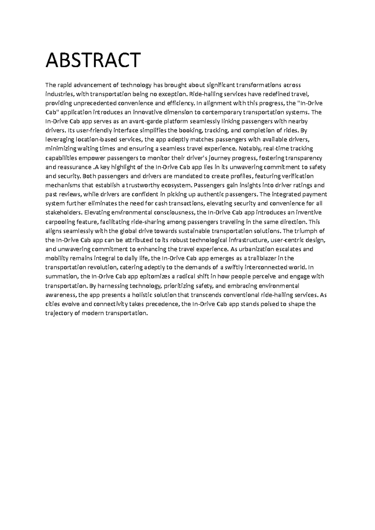 Abstract - ABSTRACT The rapid advancement of technology has brought ...