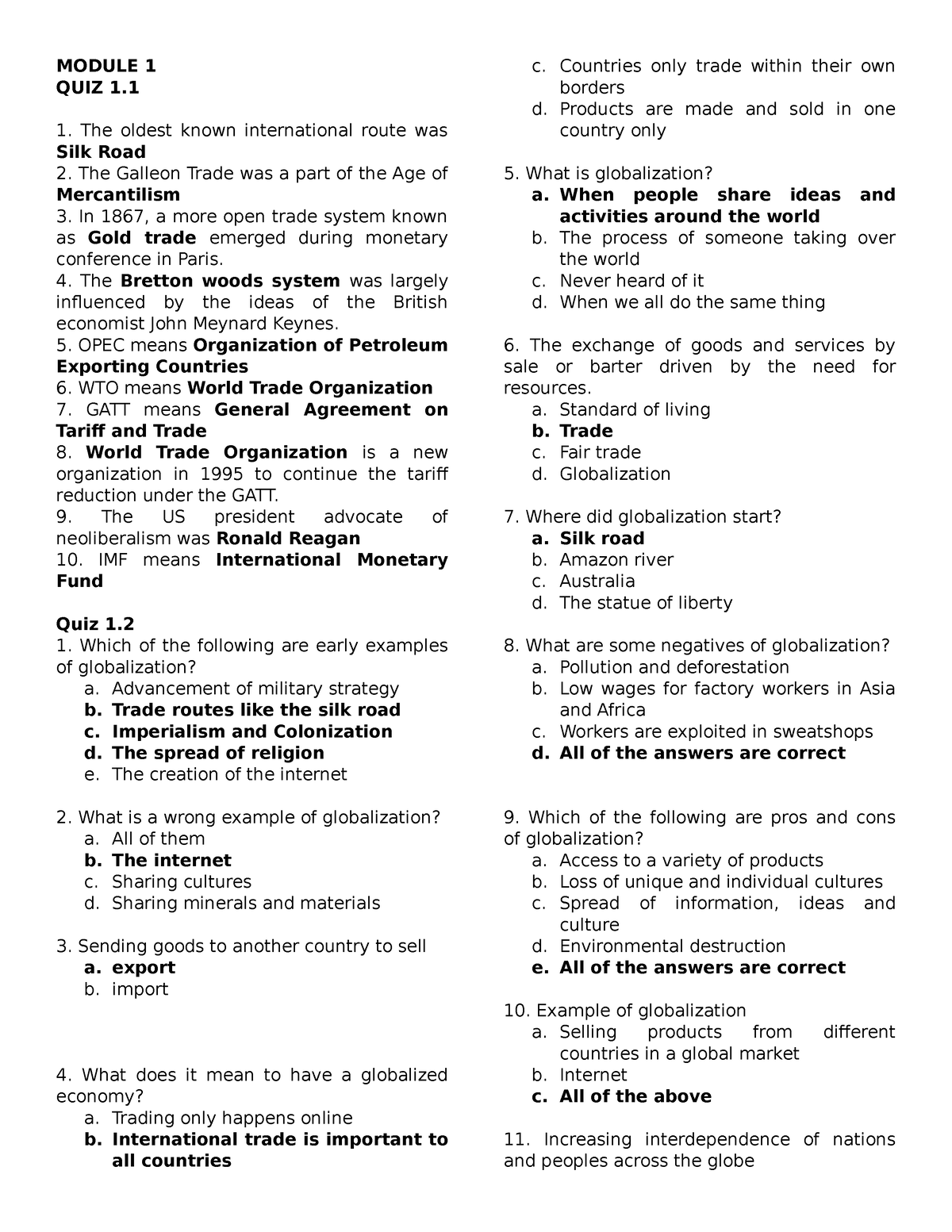 The Contemporary World Reviewer - MODULE 1 QUIZ 1. The Oldest Known ...