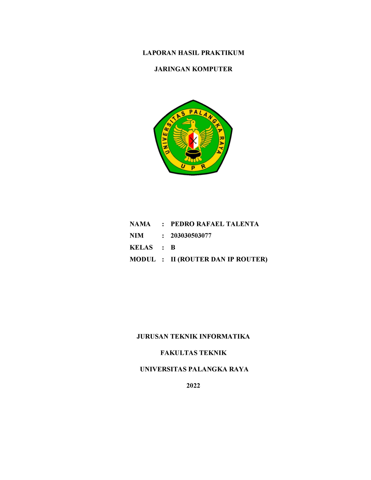 Laporan Hasil Modul 2 - LAPORAN HASIL PRAKTIKUM JARINGAN KOMPUTER NAMA ...