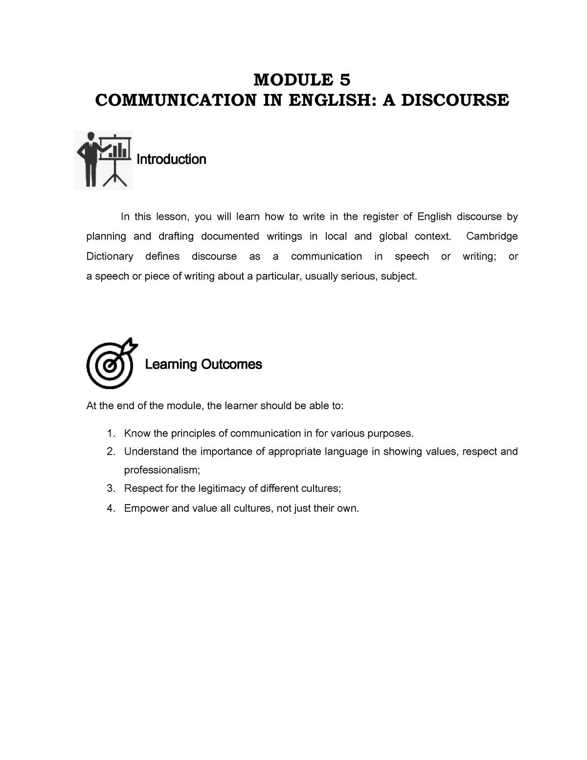 Module Five Lesson One And Two Purposive Communication - MODULE 5 ...