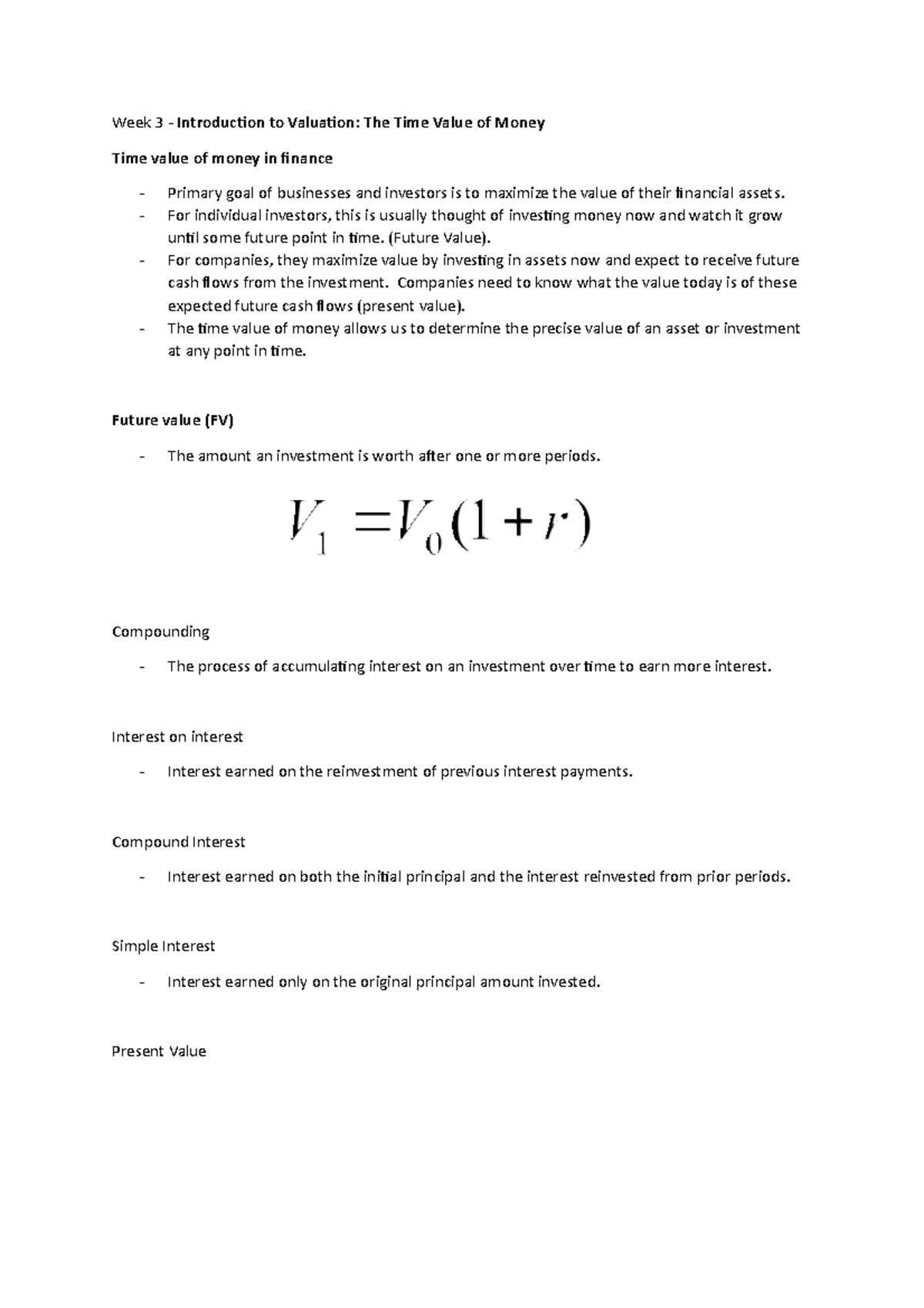 Introduction to Valuation: The Time Value of Money - For individual ...
