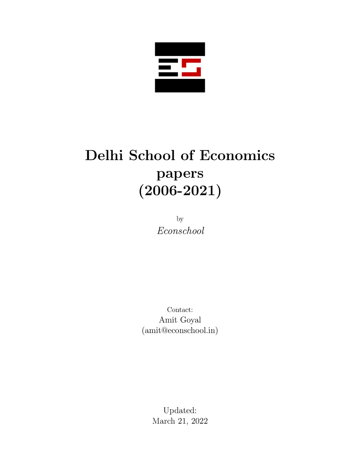 dse-jejeieieiissjjsksjs-delhi-school-of-economics-papers-2006-2021