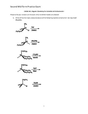 150513 Chem-341 Final Exam Solution - Name: Organic Chemistry for ...