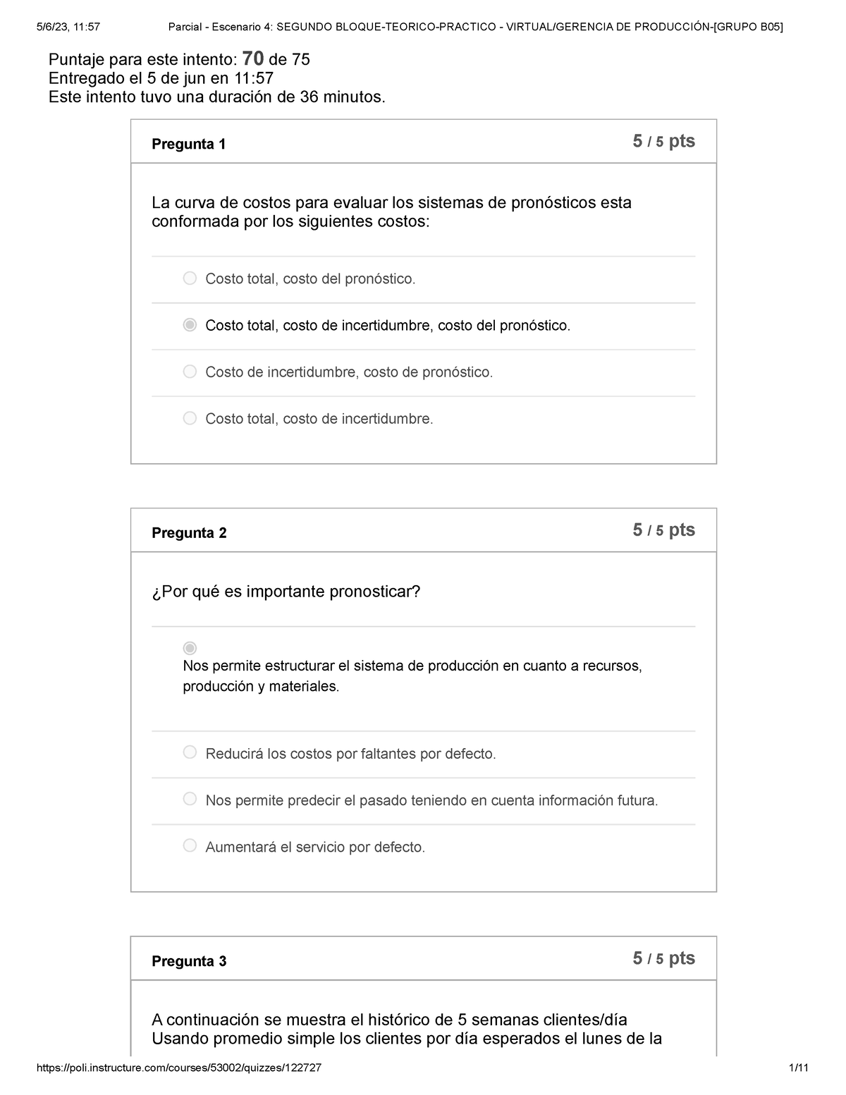 Parcial - Escenario 4 - Puntaje Para Este Intento: 70 De 75 Entregado ...