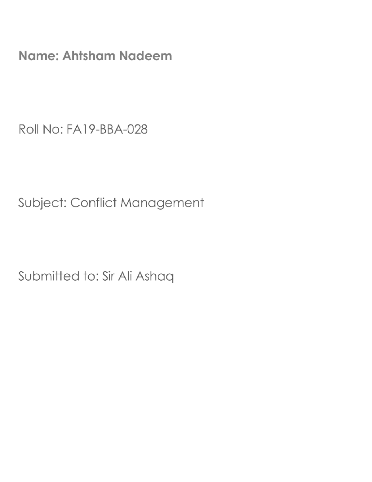 Ahtsham - Bnotes - Name Hafiz Arslan Saeed Session: 2019- Subject ...