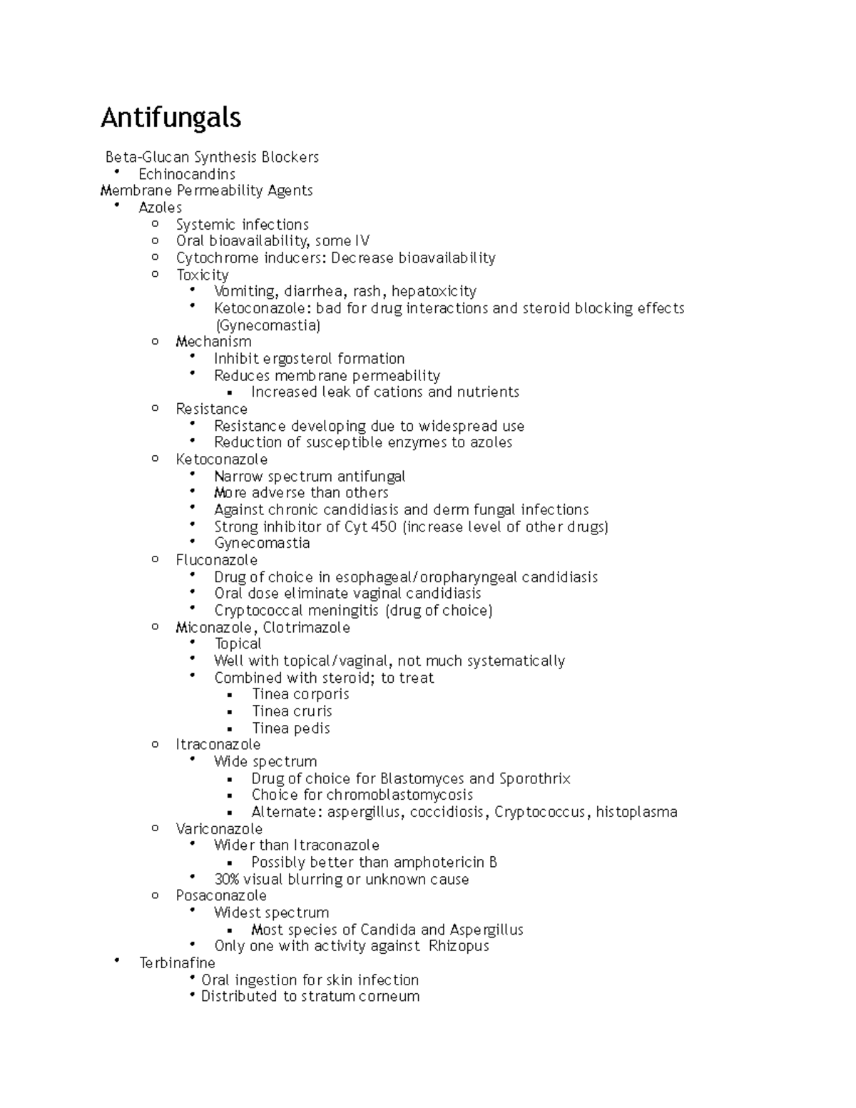 Antifungals Pdf - Lecture Notes For Antifungal Drugs : Useful For USMLE ...