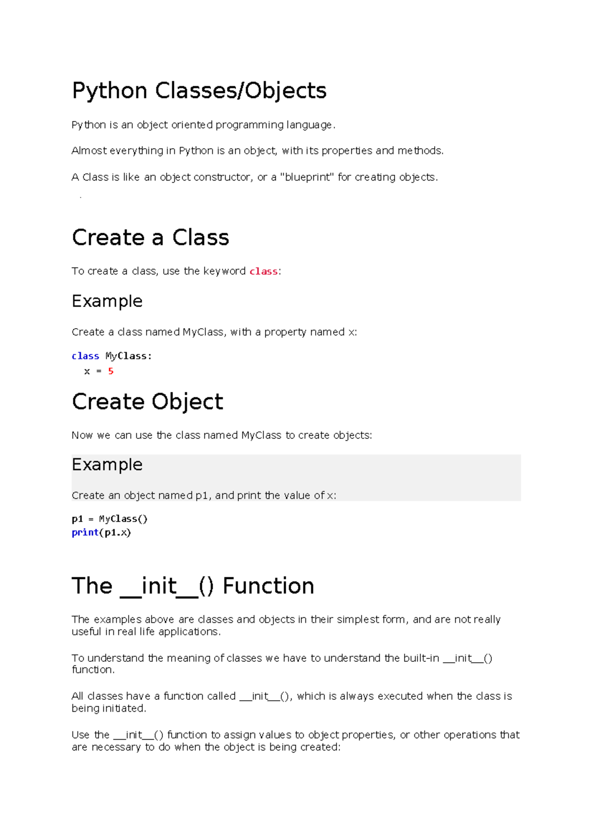 Python Classes - EWFWEFWF - Python Classes/Objects Python Is An Object ...