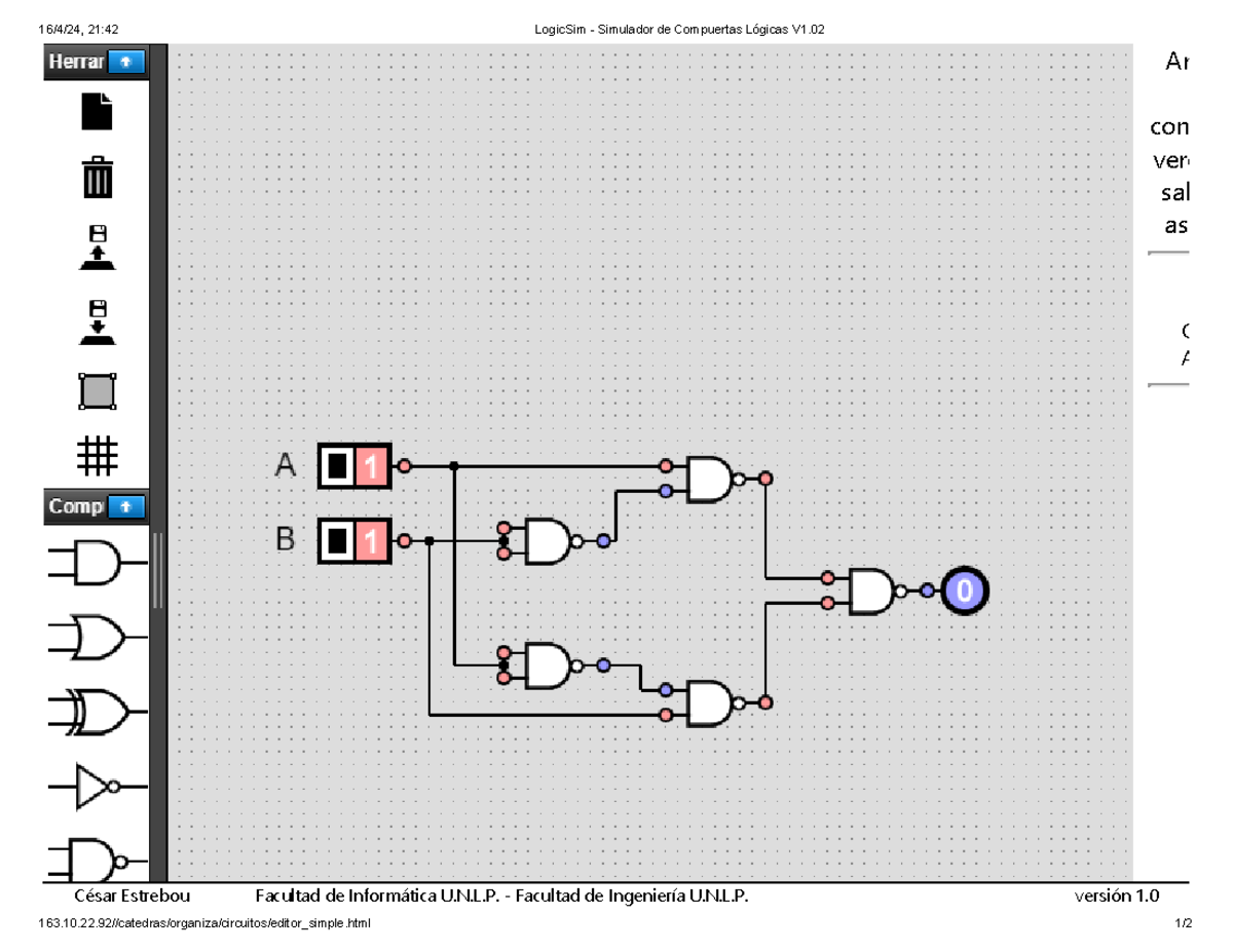 Logic Sim - Simulador de Compuertas Lógicas V1 - Arquitectura de ...