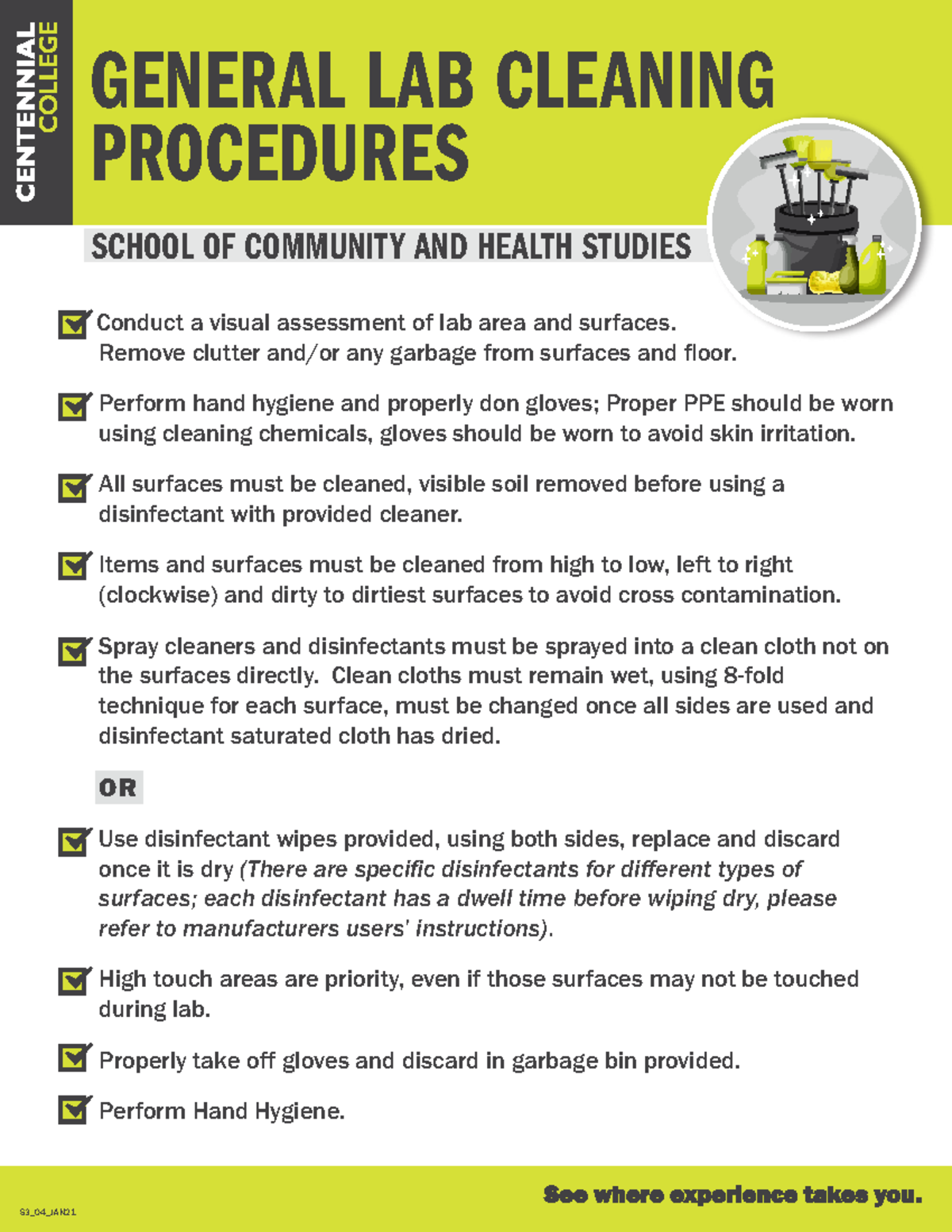 Lab Cleaning Guidelines S3_04_JAN GENERAL LAB CLEANING PROCEDURES