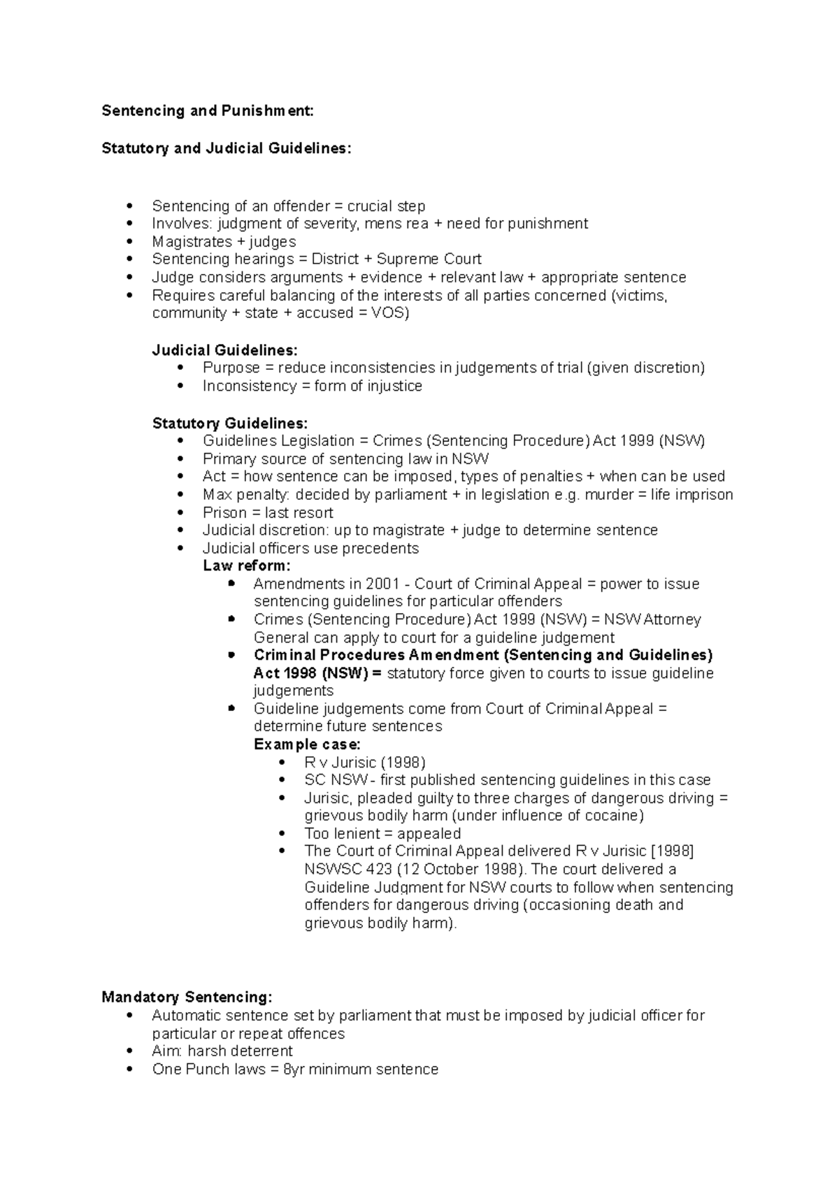 Sentencing and Punishment - Sentencing and Punishment: Statutory and ...