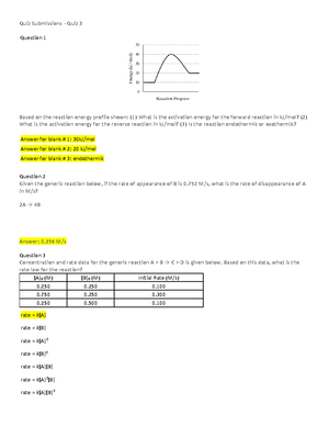 Chemisrty Quiz 4 - Chemistry Quiz 4 With Answers - Quiz Submissions ...