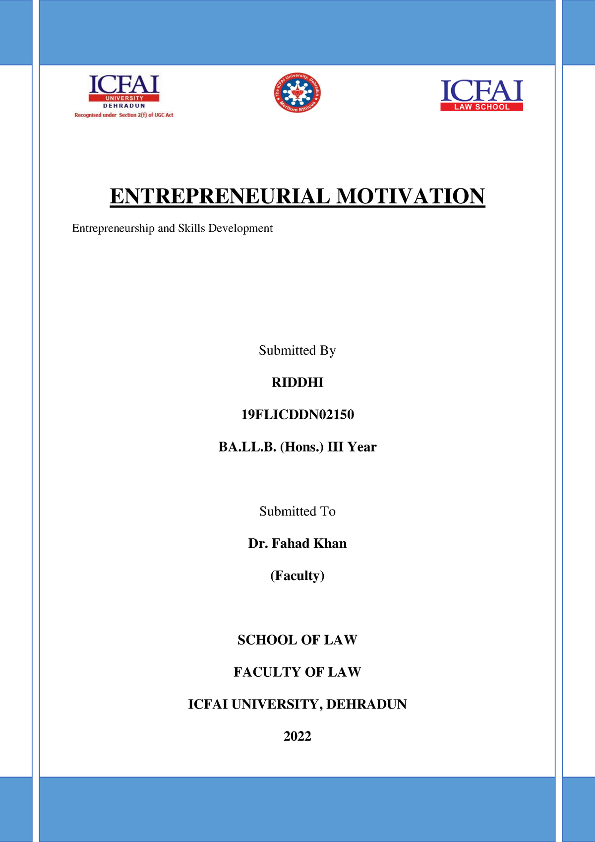 entrepreneurial motivation thesis