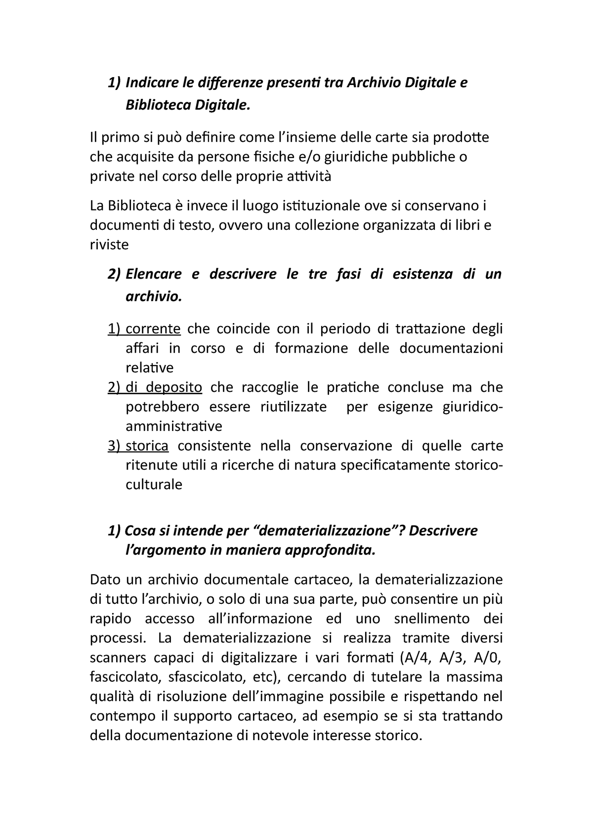 Esercitazione 23 PARTE DELLE ESERCITAZIONI OBBLIGATORIE PER L