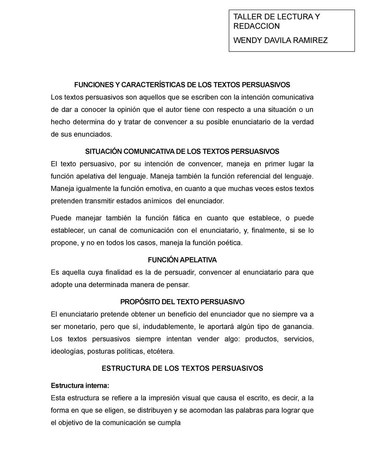 Funciones Y Caracterí Sticas De Los Textos Persuasivos Funciones Y CaracterÍsticas De Los 5988