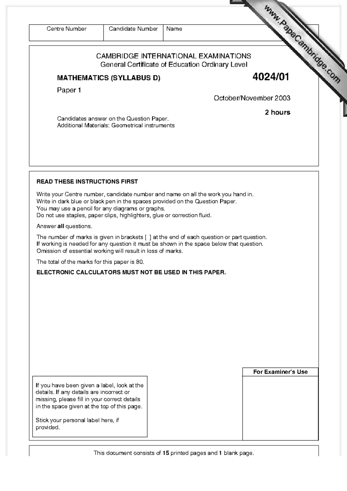 4024 w03 qp 1 - I don't know. - This document consists of 15 printed ...